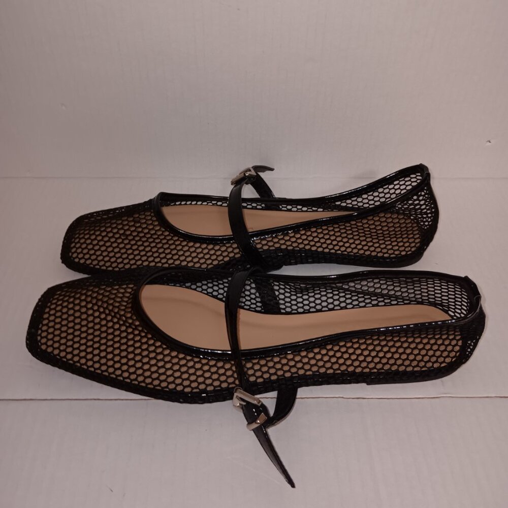 MESH MARY JANE BALLET FLATS - Picture 3 of 9